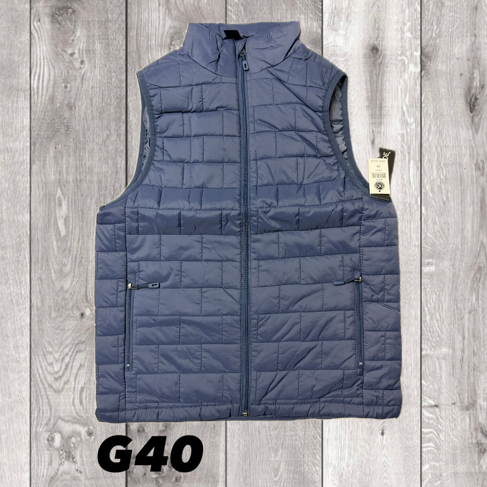 Burnside Men’s Puffer Vest | Navy Medium | Lightweight Workwear Layer G40